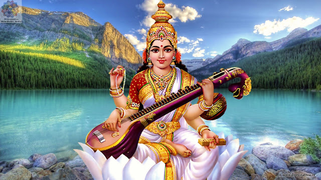 Goddess Sarasvati Background Images