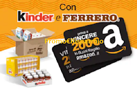 Logo Kinder e Ferrero : vinci 100 buoni Amazon da 200€ ( solo per esercenti con Partita IVA)