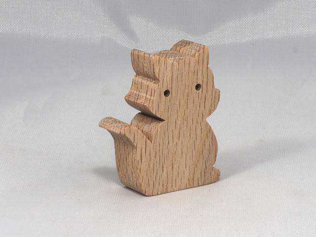 Wood Toy Kitten, Cat Cutout. Handmade, Stackable, Unfinished, Unpainted, and Ready to Paint. From the Itty Bitty Animal Collection