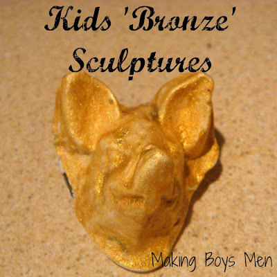 Kids bronze sculptures