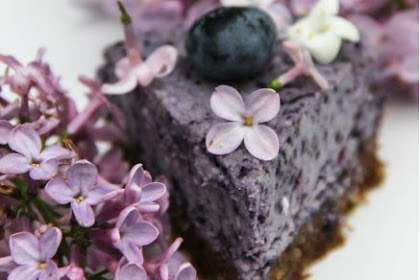 Blueberry Chia Seed Cashew Cake