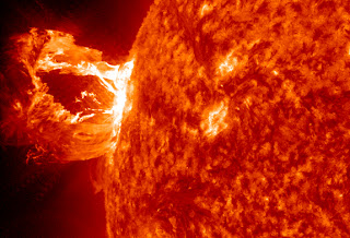 recent solar flare on sun