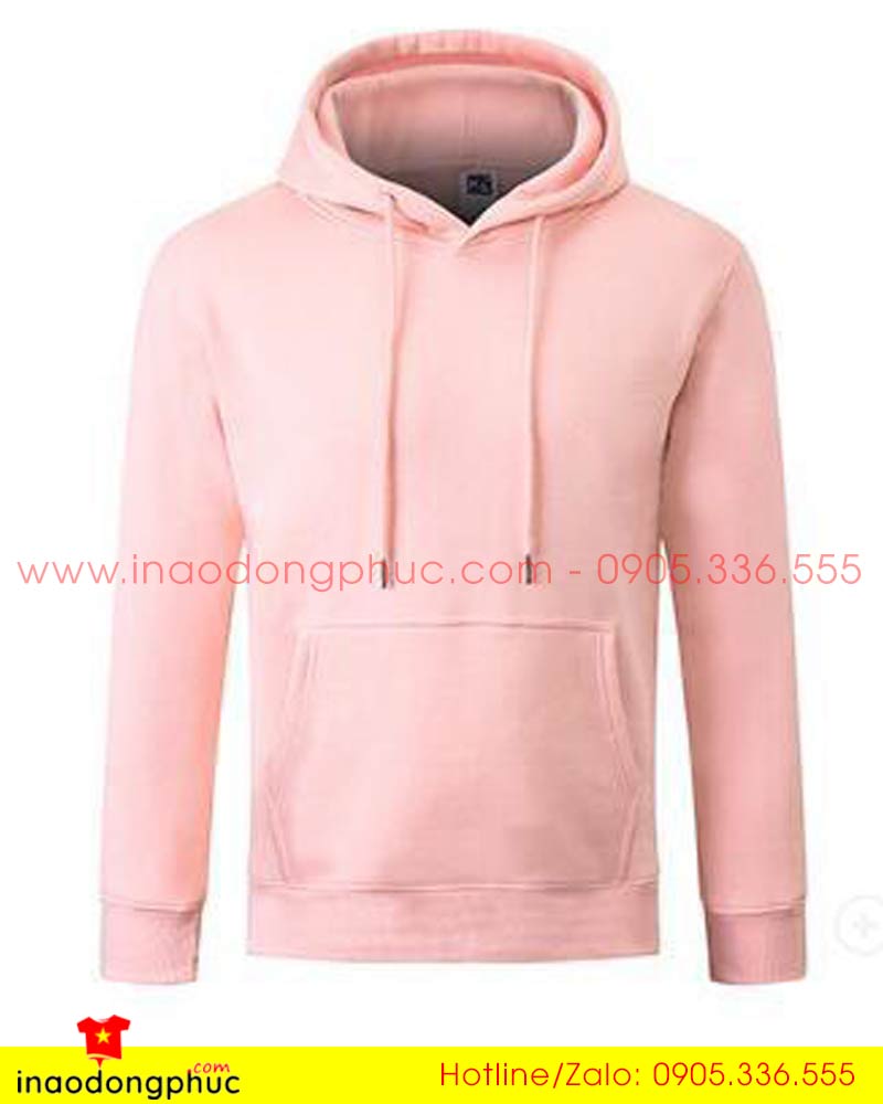 Áo nỉ Hoodie màu hồng