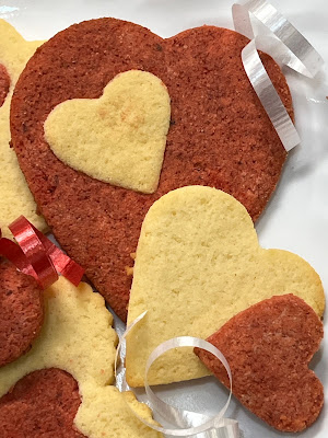 Low Carb Two-Tone Valentine Heart Cookies