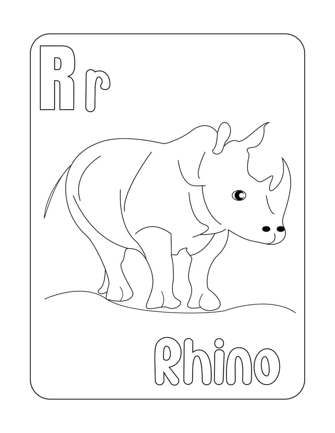Tranh tô màu con (Rhino)