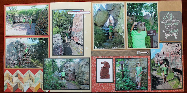 Pipestone National Monument Scrapbook Page Layout