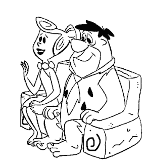 bety and fred flinstones coloring pages