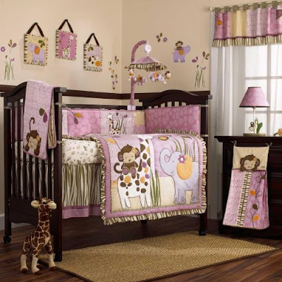 Safari Animal Baby Girl Crib Bedding Set Idea - Best Gift Ideas Blog