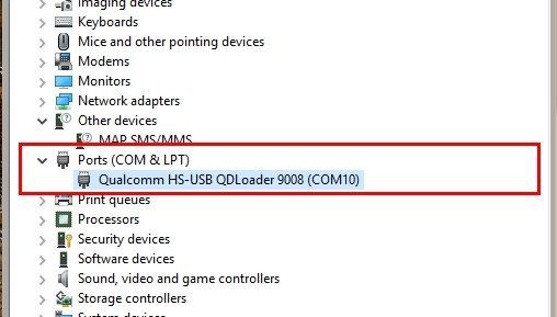 Qualcomm HS-USB QDLoader 9008 drivers
