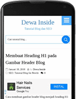 Cara Menampilkan Iklan Adsense di Mobile Blog