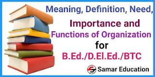 Meaning, Definition, Need, Importance and Functions of Organization in hindi