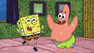 spongebob,squarepants,patrick,star,nickelodeon,gif,meme,yay,funny,comedy