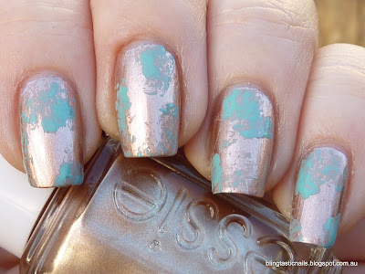 Essie Penny Talk with China Glaze For Audrey sponging