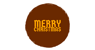 Dark brown colour Merry Christmas png free download