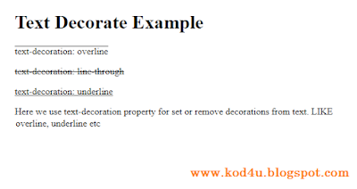 CSS Text Decorate Example