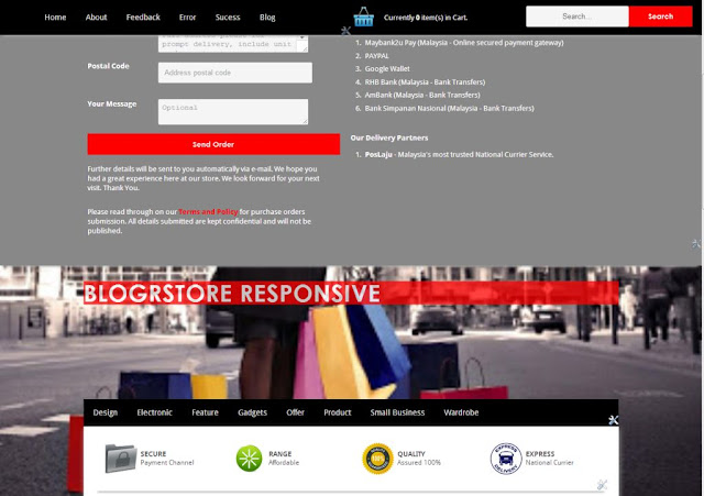 BlogrStore Responsive E-commerce Shopping Cart Template