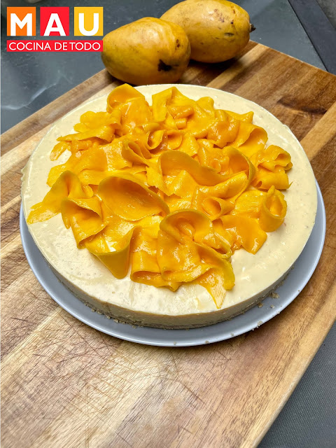 mau cocina de todo cheesecake de mango sin horno pie pay de queso receta facil