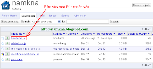 Hướng dẫn sử dụng Google code để chứa các file JS (javascript) - http://namkna.blogspot.com/
