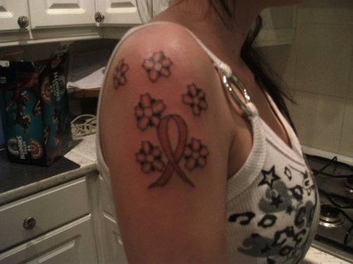 Cancer Ribbon Tattoos Designs