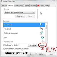 tips mengganti kursor mouse windows 7