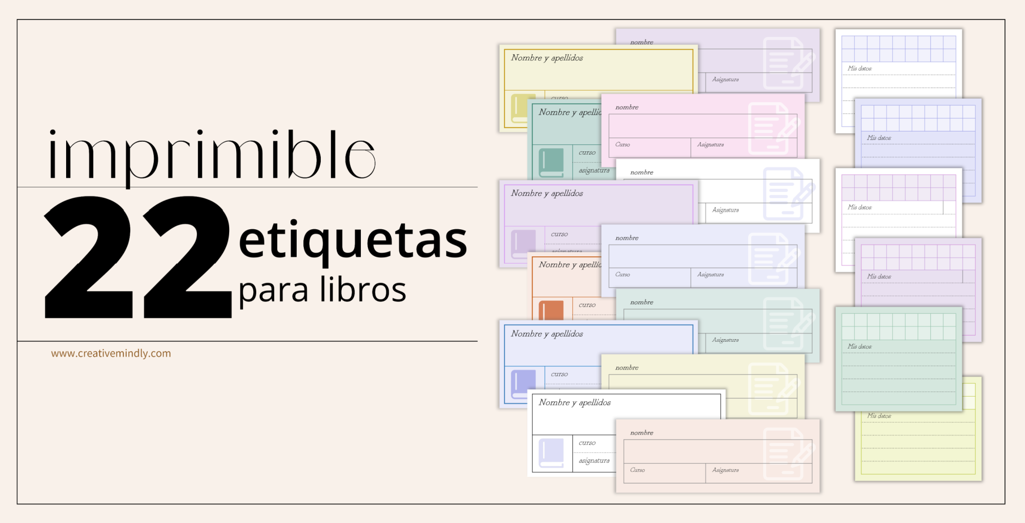 etiquetas bonitas libros gratis