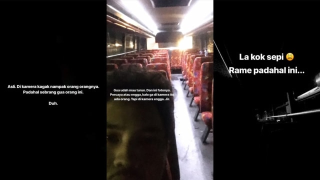 Viral! Pria Ini Naik Bus Hantu Cikampek-Bandung 