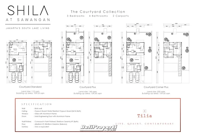 jual rumah shila sawangan tipe courtyard