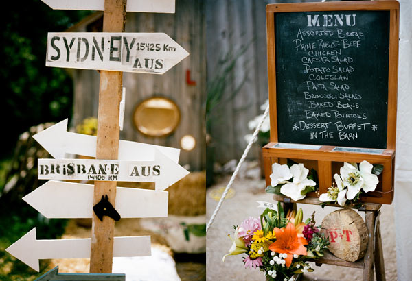 black and white rustic wedding