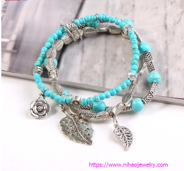 Turquoise Handwashing beads Bracelet 