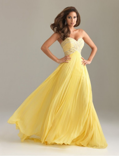 yellow prom dress