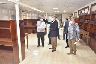 محافظ أسيوط يتفقد أعمال التطوير بمقر الفرع الرئيسي لمكتبة مصر العامة