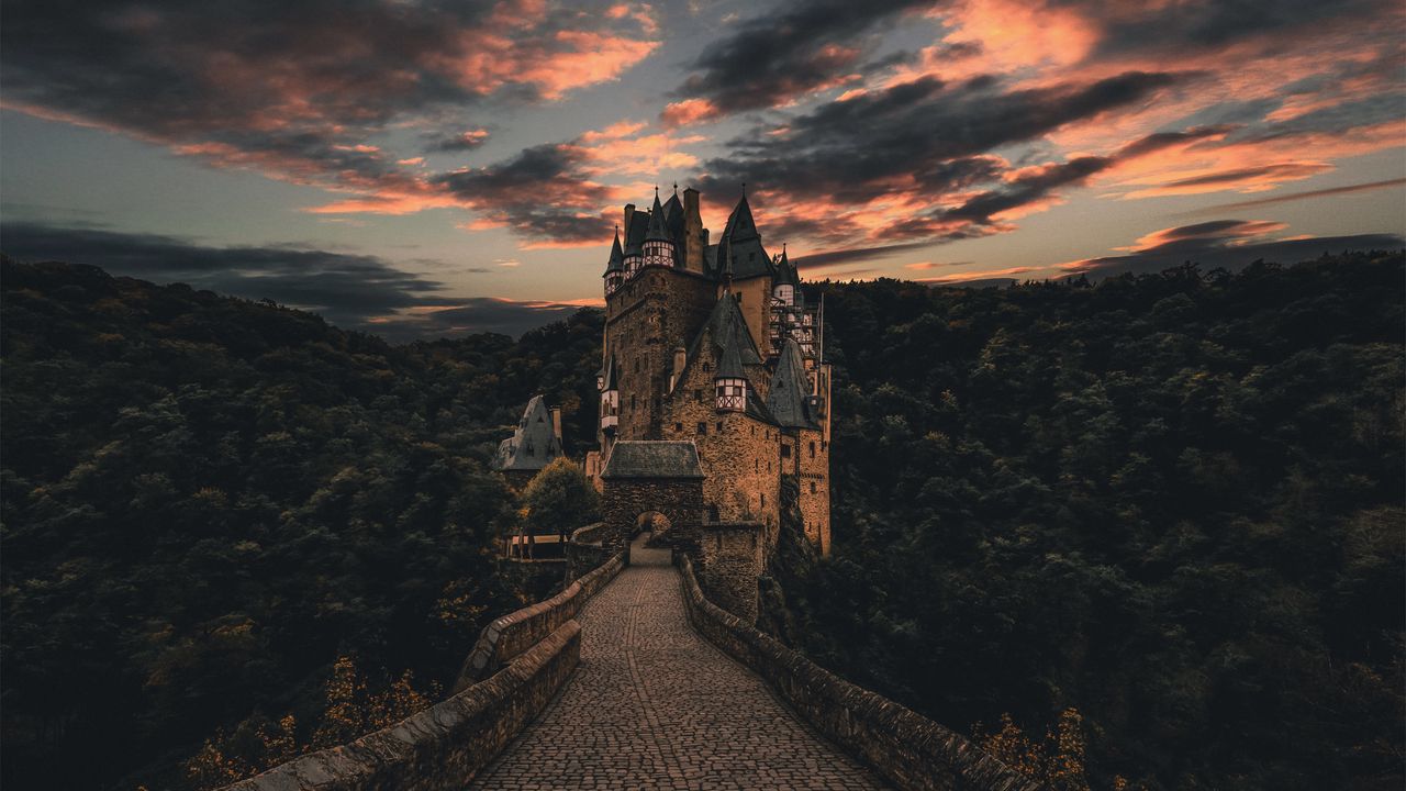 Wallpaper Wierschem Germany Castle Trail Evening