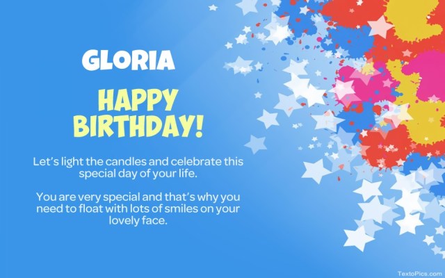 happy birthday gloria image