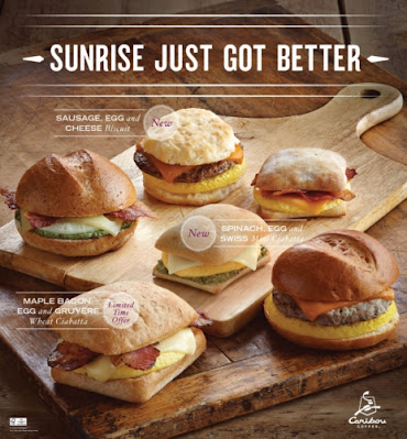 Caribou breakfast sandwiches for fall 2012.