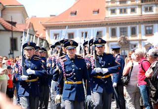 changing Changeover of the Presidential Guard Prague Czech Republic