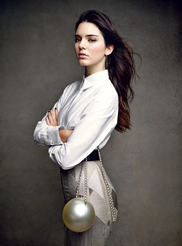 Kendall Jenner poses in Estee Lauder make up looks for Vogue US December 2014