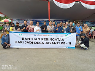 Gelar Acara Hari Jadi Desa Jayanti Yang Ke - 11,Di Hadiri PT.PLN Indonesia Power Memberikan Sumbangan Dan Santunan Anak Yatim