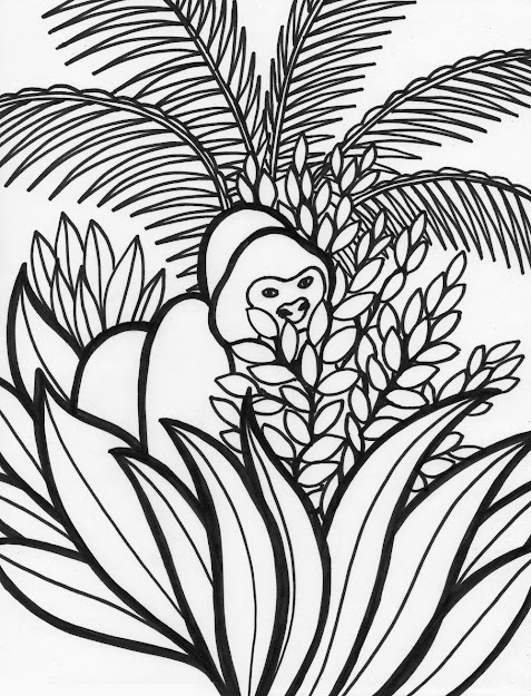 Jungle Animal Coloring Pages  Ace Coloring Design