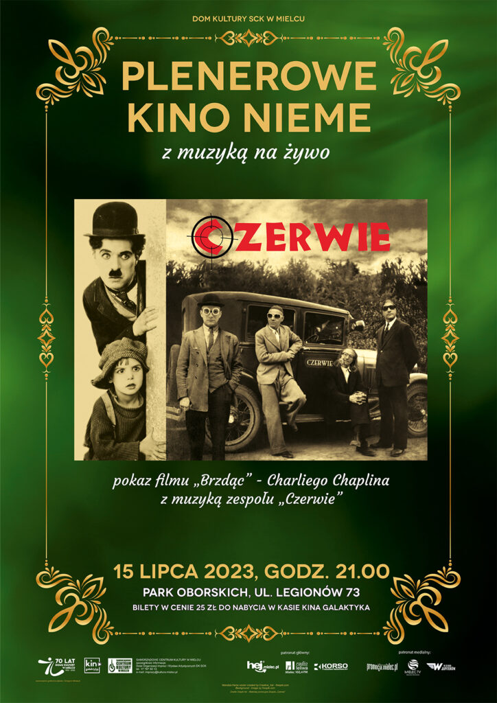 Nieme kino z muzyką na żywo w Parku Oborskich. W roli głównej "Brzdąc"