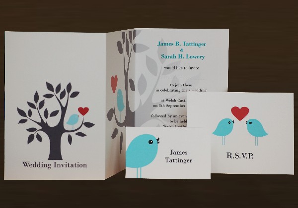 turquoise and red wedding invitations