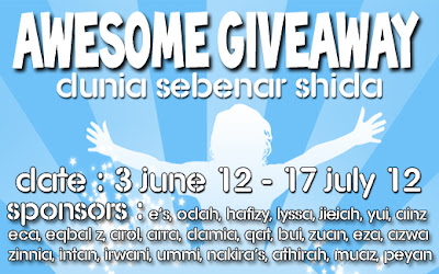 http://duniakushida.blogspot.com/2012/06/awesome-give-away-dunia-sebenar-shida.html