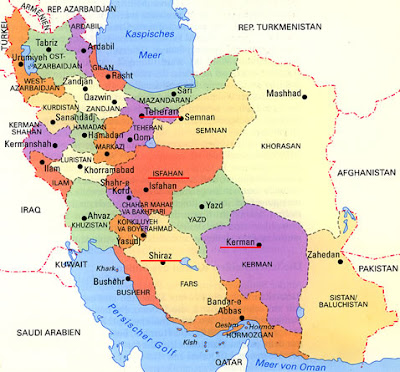 Iran Map political Regional