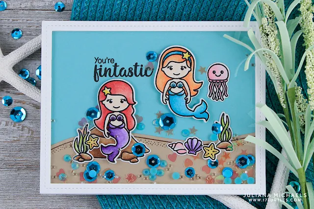 Sunny Studio Stamps: Magical Mermaids & Oceans Of Joy Guest Designer Cards by Juliana Michaels