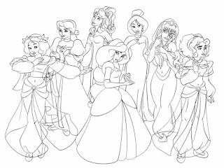 Desenhos para Colorir das Princesas Disney