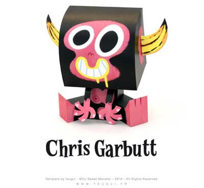 Billy Sweet Monster Paper Toy Christ Garbutt