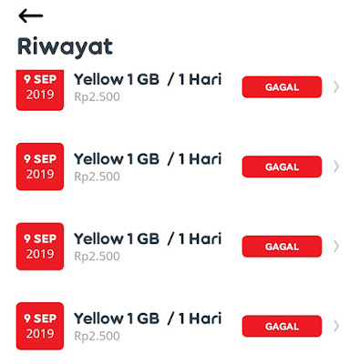 beli paket indosat gagal