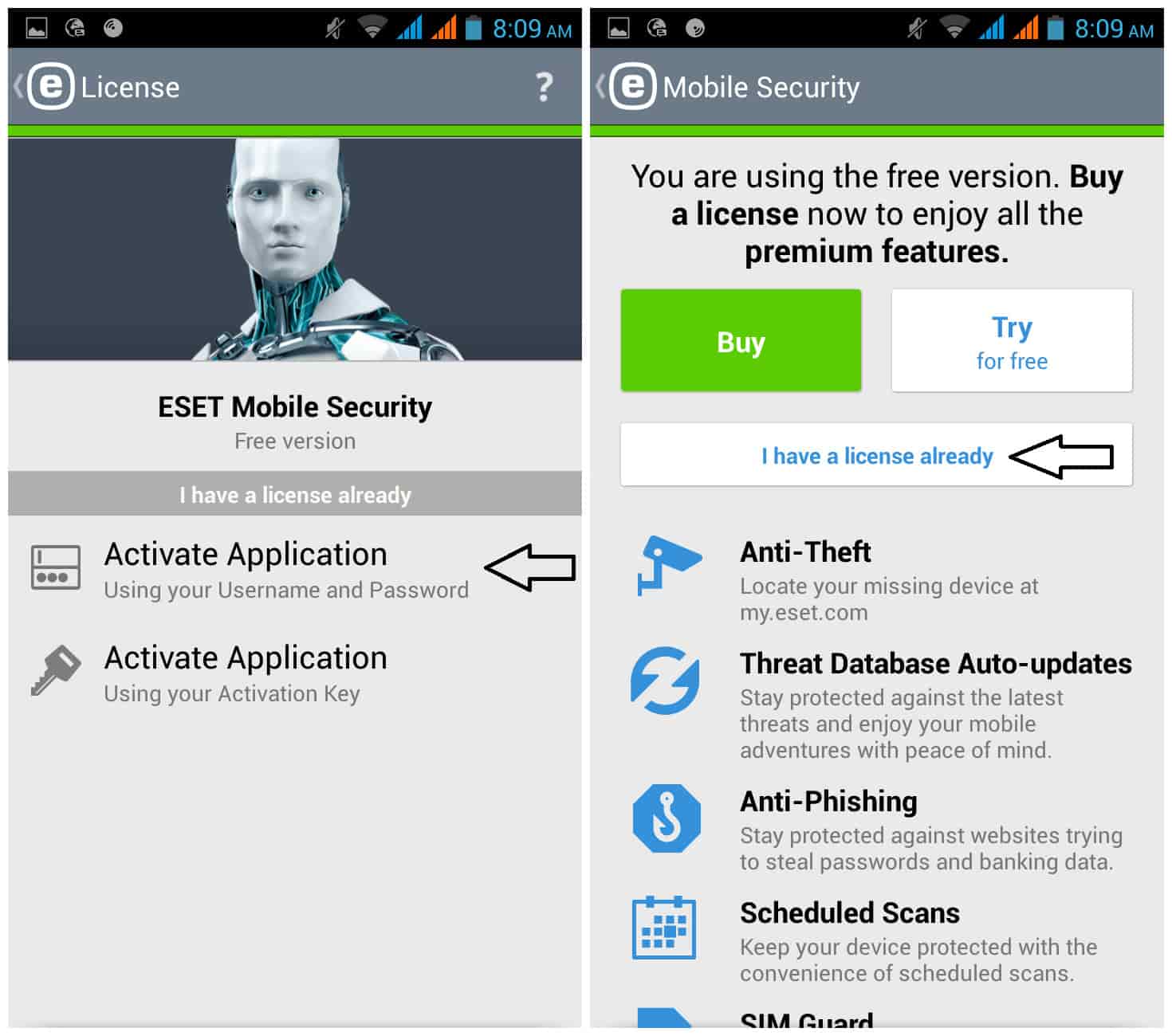 ESET Mobile Security & Antivirus Premium v3.2.4.0 Key Is 