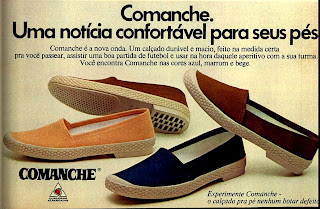 propaganda calçados Comanche - 1976. moda anos 70; propaganda anos 70; história da década de 70; reclames anos 70; brazil in the 70s; Oswaldo Hernandez 