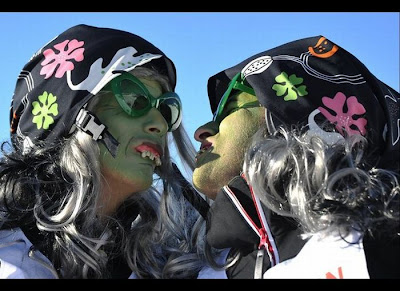 Skiing Witches Race in Belalp