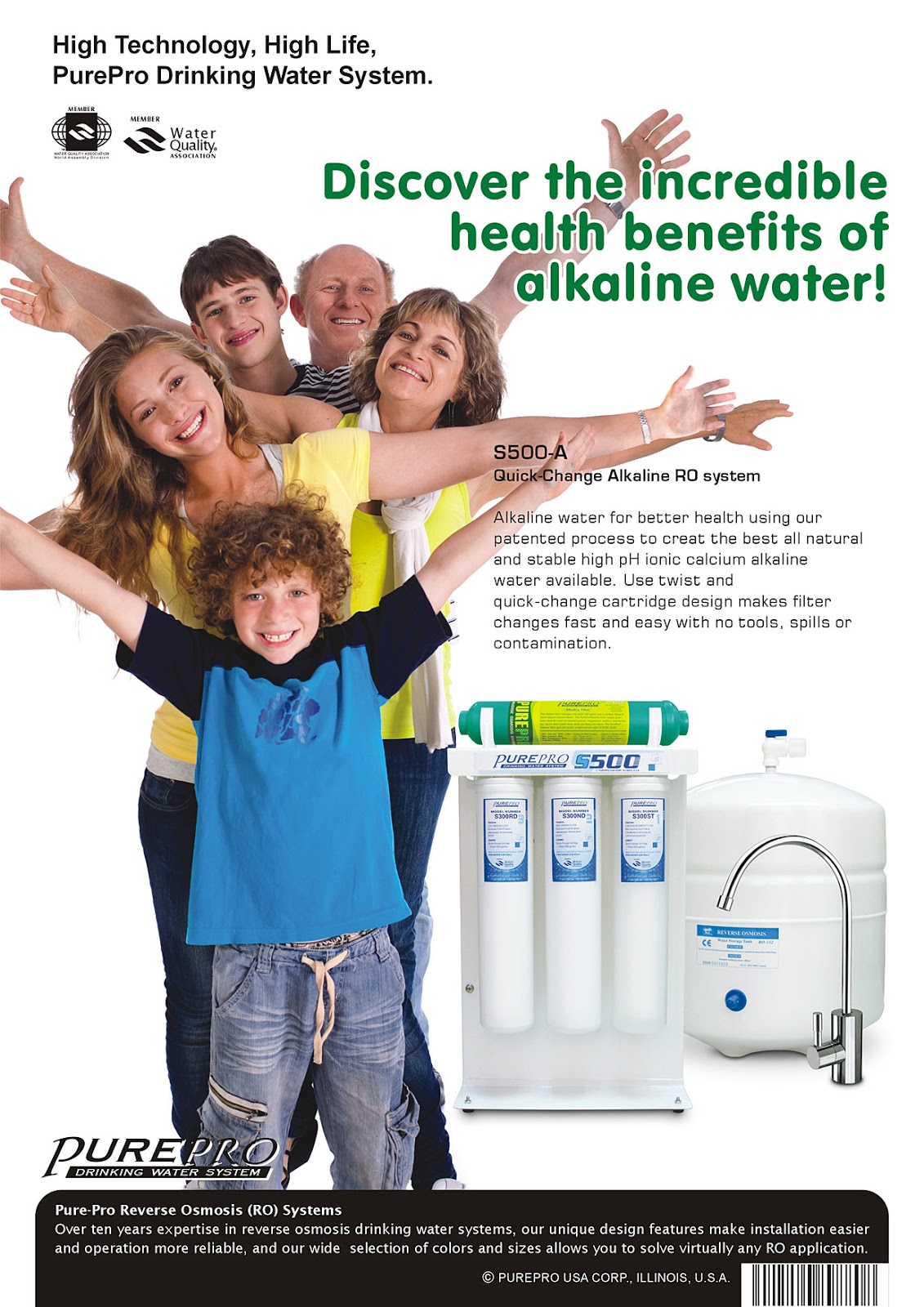 PurePro® S500-A Alkaline Reverse Osmosis Filter System